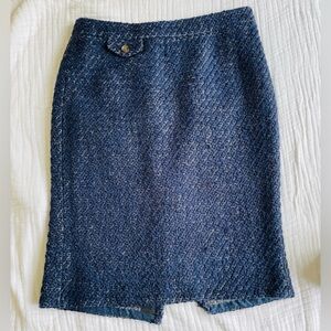 J. Crew Navy Tweed No. 2 Pencil Skirt